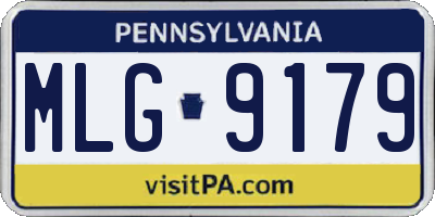 PA license plate MLG9179