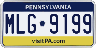 PA license plate MLG9199