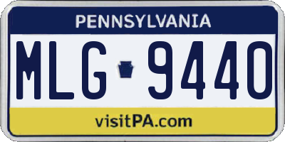 PA license plate MLG9440
