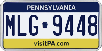 PA license plate MLG9448
