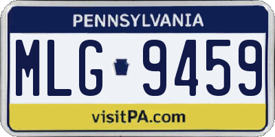 PA license plate MLG9459