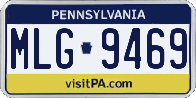 PA license plate MLG9469