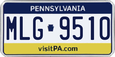PA license plate MLG9510