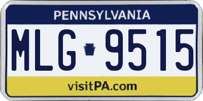 PA license plate MLG9515