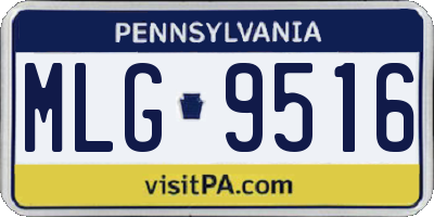 PA license plate MLG9516