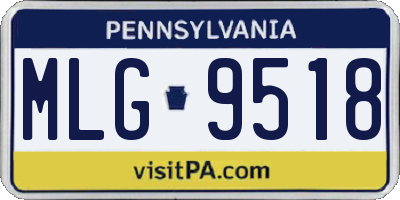 PA license plate MLG9518