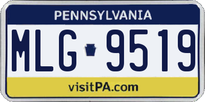 PA license plate MLG9519