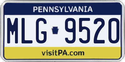 PA license plate MLG9520