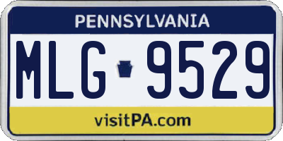 PA license plate MLG9529