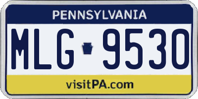 PA license plate MLG9530