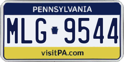 PA license plate MLG9544