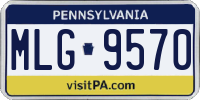 PA license plate MLG9570