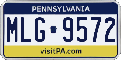 PA license plate MLG9572