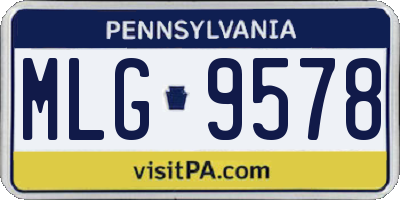 PA license plate MLG9578