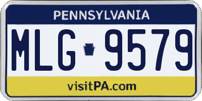 PA license plate MLG9579