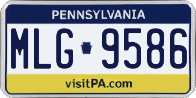 PA license plate MLG9586