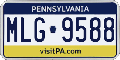 PA license plate MLG9588