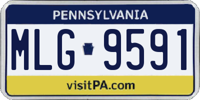 PA license plate MLG9591
