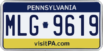 PA license plate MLG9619