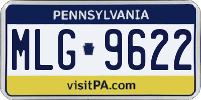 PA license plate MLG9622