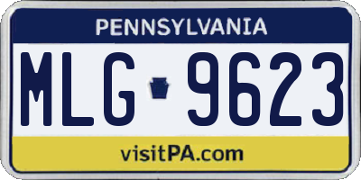 PA license plate MLG9623