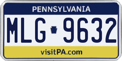 PA license plate MLG9632