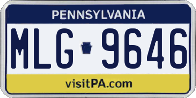 PA license plate MLG9646