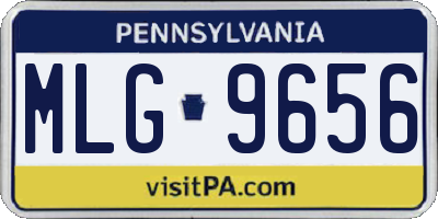 PA license plate MLG9656