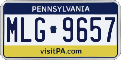 PA license plate MLG9657
