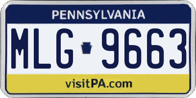 PA license plate MLG9663