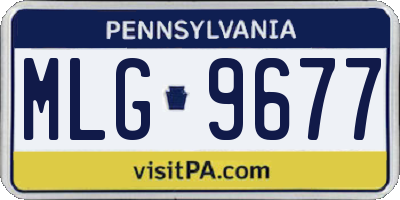 PA license plate MLG9677