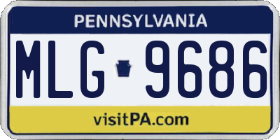 PA license plate MLG9686