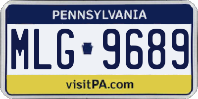 PA license plate MLG9689