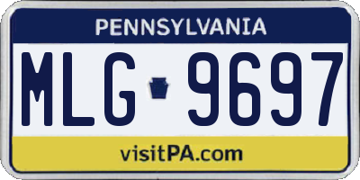 PA license plate MLG9697