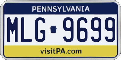 PA license plate MLG9699
