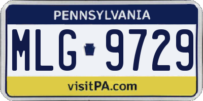 PA license plate MLG9729