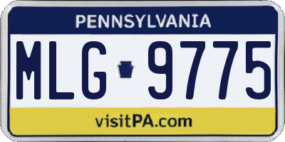PA license plate MLG9775