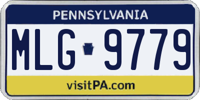 PA license plate MLG9779