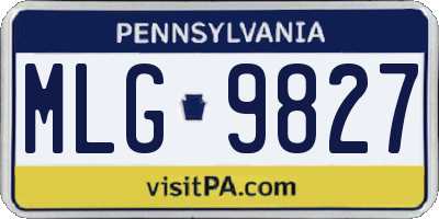 PA license plate MLG9827