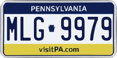 PA license plate MLG9979
