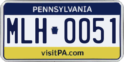 PA license plate MLH0051