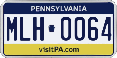 PA license plate MLH0064