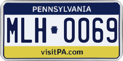 PA license plate MLH0069