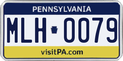 PA license plate MLH0079