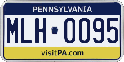 PA license plate MLH0095