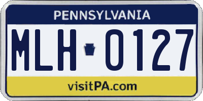 PA license plate MLH0127