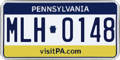 PA license plate MLH0148