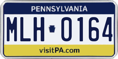 PA license plate MLH0164