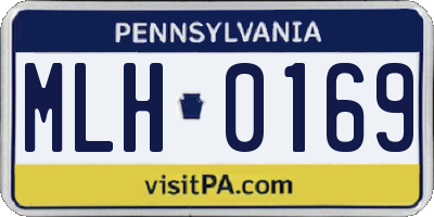 PA license plate MLH0169