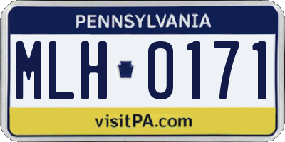 PA license plate MLH0171